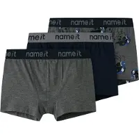 Name it Boxershorts - 3-pack - NkmBoxer - Mörkgråmelerad - - 9-10 år (134-140) - Boxershorts