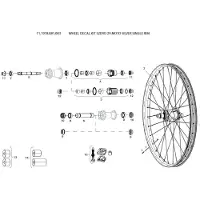 Sram 3zero 29 Moto Silver Single Rim Klistermärken