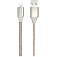 GreyLime flätad USB-A / Lightning-kabel - MFi certifierad - 2m - Beige