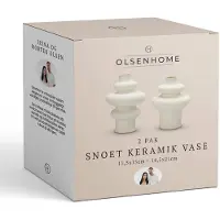Olsen Home - Twisted keramikvas - 2-pack