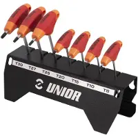 Unior 193tx-us.1 629821 Torx Hex T-handtag Nyckel 7 Bitar