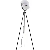 LUCANDE Design golvlampa Helva , dimbar, Svart, Vardagsrum / matsal, Syntetmaterial, Skandinavisk, Golvlampa