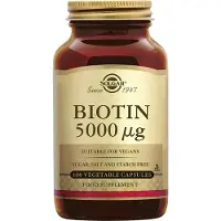 Solgar Biotin 5000µg Kapslar 100 Enheter