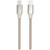GreyLime Flätad USB-C / USB-C Kabel - 2m - Beige