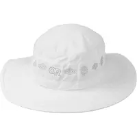 Outdoor Research Women's Solar Roller Sun Hat White-Rice Embroidery