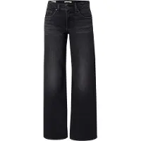 Levi's för kvinnor. A5566-0027 Svarta, lågt sittande, vida jeans (30/30), Casual, Bomull, Denim