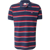 Levi's T-shirt 'Housemark Polo Shirt' marinblå / körsbärsröd / vit