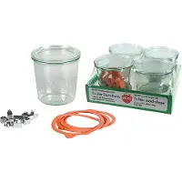 Weck sylt-/marmeladglas 0,5 l set med 4