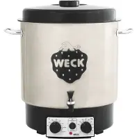Weck konserverande kokare i rostfritt stål med klocka och kran