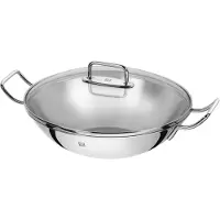 Zwilling Plus, Rund, Wokpanna, Rostfritt stål, Rostfritt stål, Gjuten aluminium, Glas, Rostfritt stål, Glas
