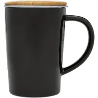 Bredemeijer 400ml Black+filter+bamboo Lid Mugg