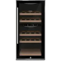 Caso WineComfort 24, Vinkylare med kompressor, Fristående, 24 flaska/flaskor, 60 W, G, Svart