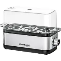 Rommelsbacher ER 300, 3 ägg, Rostfritt stål, Rostfritt stål, Transparent, 300 W, 230 V, 207 mm