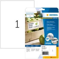 Herma 10911 Självhäftande etiketter 210 x 297 mm Papper Vit 25 st Permanent Bläckstråleskrivare, Laser, Laser, färg, Kopiator, Färgkopiator, Färglaserskrivare