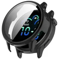 Mtp Products Garmin Vivoactive 6 Plastskal med Härdat Glas Skärmskydd - Svart
