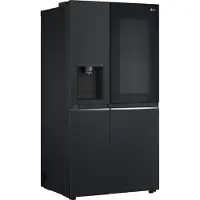 LG 635L InstaView Side by Side (Matte Black), Energiklass E, Vatten/is utan röranslutning, Smart Diagnosis med Wi-Fi - GSGV81EPLL