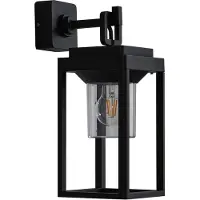 LUCANDE Vägglampa utomhus Milanka , dimbar, Svart, Aluminium / grå / zink, Modern, Utomhusvägglampa