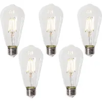 LUEDD Set med 5 E27 dimbara LED-lampor ST64 Klar 5W 600 lm 2700K