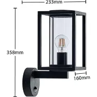 LUCANDE Utomhusbelysning , Ferda, dimbara, Svart, Terrass, Aluminium, Modern