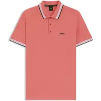 BOSS Contrast-tipped polo shirt in cotton piqué