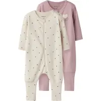 Name it Pyjamas ljusbeige / mörkgrå / gammalrosa