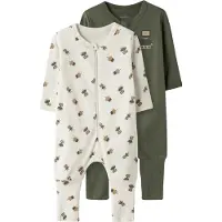 Name it Pyjamasdräkter - Nej - NbmNightsuit - 2-pack - Jet Ström - - 1 år (80) - Pyjamasdräkt