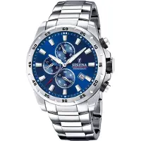 Festina Sport Chronograph Rostfritt stål Blue Dial Quartz F20463-2 100M herrklocka blå