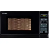 Sharp R642BKW - Svart kombinerad grillmikrovågsugn - 20 L - 800 W - Grill 1000 W - Fristående