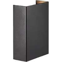 Nordlux LED utomhus vägglampa Fold 10, Svart, Aluminium / grå / zink, Modern, LED-vägglampa utomhus