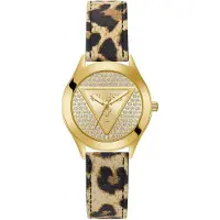 GUESS Analog klocka beige / champagne / guld / svart