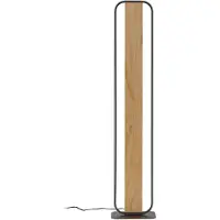 LINDBY LED golvlampa Romilda , Ljust trä, Vardagsrum / matsal, Lantlig / rustik, LED-golvlampa