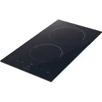 Candy CDH30 - Keramisk häll - 2 kokplattor - Fördjupning - bredd: 26.8 cm - djup: 50 cm - svart