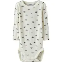 Name it Body l/ä - Ull - Rib - Noos - NbmWang - Snow White/Small - - 56 - Body L/Ä