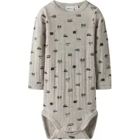 Name it Body l/ä - Ull - Rib - Noos - NbmWang - Pärlemorskimrand - - 50 - Body L/Ä