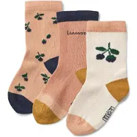 Liewood Strumpor - 3-pack - Silas - Berry/Pale Toscana - - 22/24 - Strumpor