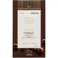 Korres Arganolja Avancerad hårfärg ash blonde 7.1 Hårfärg 1 st