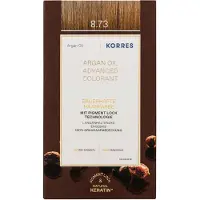 Korres Arganolja Högpresterande hårfärg / Golden Caramel 8.73 Hårfärg 1 st