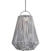 QAZQA Bohemisk bordslampa grå inkl. LED 3-stegs dimbar IP54 solcellsladdningsbar - Duca