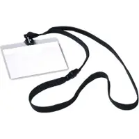 Durable Namnbricka med nyckelband 60x90 mm, svart - (10 st./förpackning)
