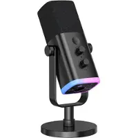 Fifine AmpliGame AM8 trådbunden mikrofon med RGB-bakgrundsbelysning|USB/XLR