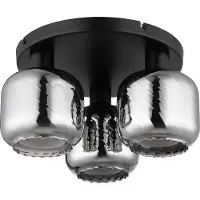 Globo Taklampa Xia, dimbar, Aluminium / grå / zink, Vardagsrum / matsal, Glas, Taklampa