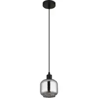 Globo Glas pendellampa Xia, dimbar, Aluminium / grå / zink, Vardagsrum / matsal, Glas, Pendellampa