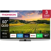 Thomson 50QG5C14 - 50 Diagonal klass LED-bakgrundsbelyst LCD-TV - QLED - Smart TV - Google TV - 4K UHD (2160p) 3840 x 2160 - HDR - Quantum Dot, Direct LED - mörkgrå