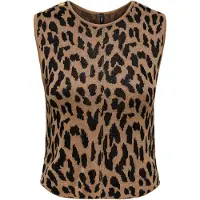 ONLY Broderad topp 'ONLVienna' karamell / svart