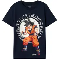 Name it T-shirt 'NKMjes Dragon' marinblå / antracit / orange / vit