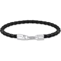Thomas Sabo Rebel At Heart svart läderarmband 4 mm A2147-682-11-L19