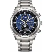 Citizen 100 meter vattentät solcellsdriven urverk titanarmband 43 mm herrklocka blå urtavla BY1010-81L blå