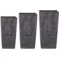 Wellhome Urbi Square Effect 11.4/19/fyrkantig Kruka 35l 3 Enheter
