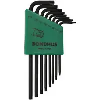 Bondhus 31832 Uppsttning av 8-stjrniga L-Wrenches lnga lngdstorlekar T6-T25