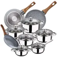 San Ignacio Cassel 18/20/24 Cm Pk3843 Kastrullset Med Stekpannor 12 Bitar